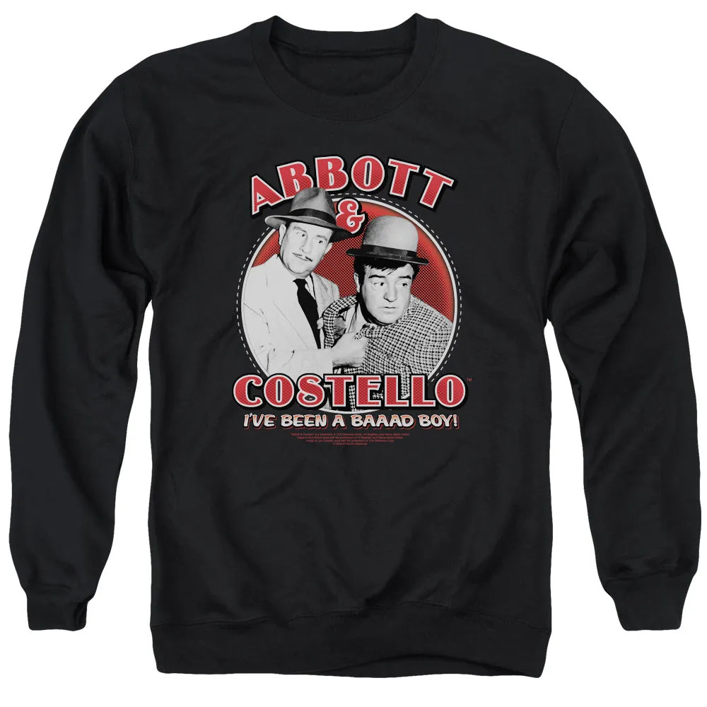 Abbott & Costello Bad Boy Mens Crewneck Sweatshirt Black