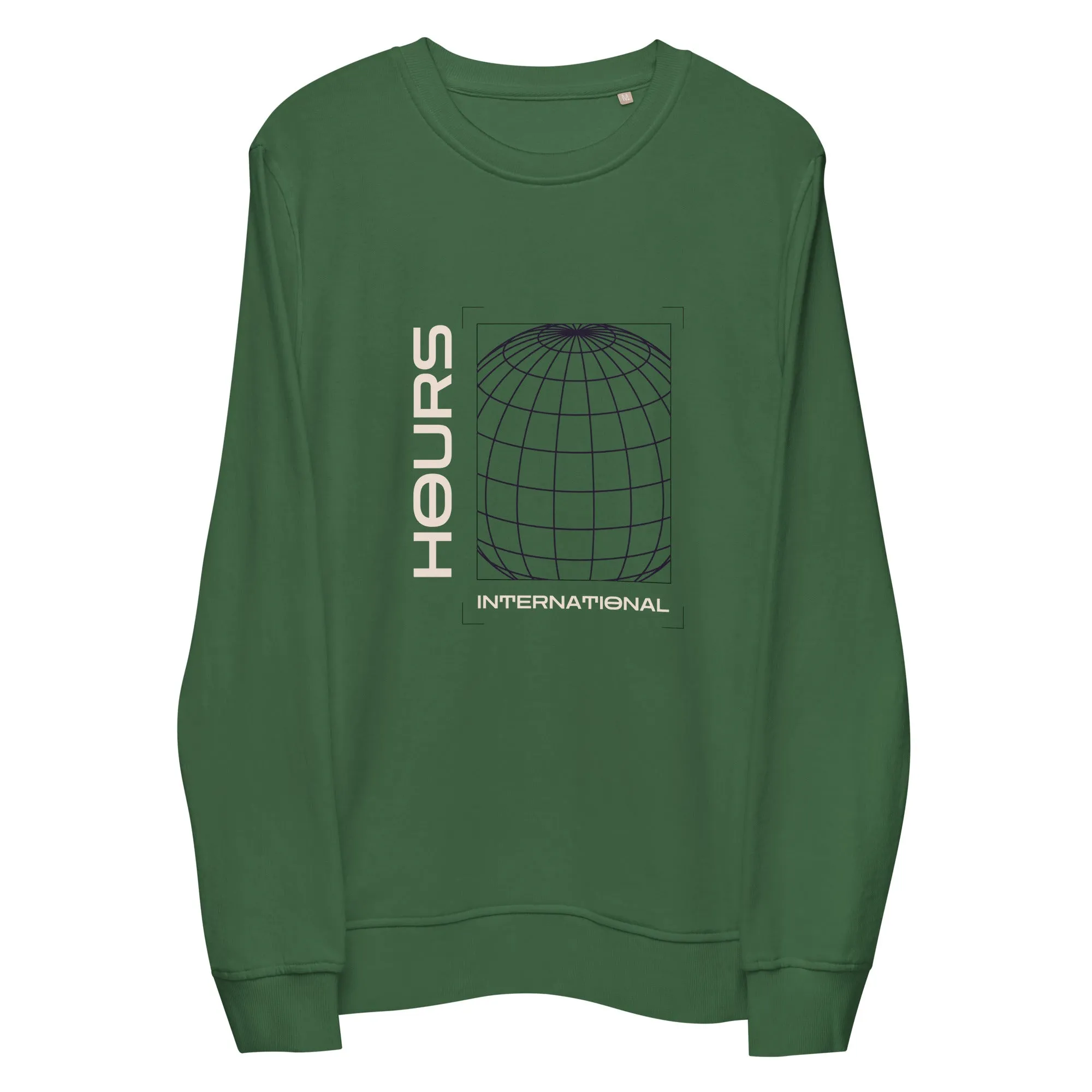 Abstract Globe Graphic Men Organic Sweatshirt