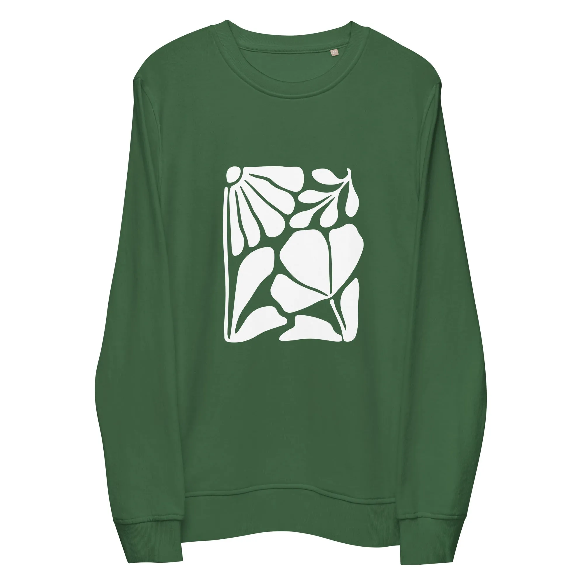 Abstract Leaf Graphic Men Organic Sweatshirt