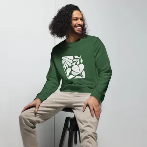 Abstract Leaf Graphic Men Organic Sweatshirt