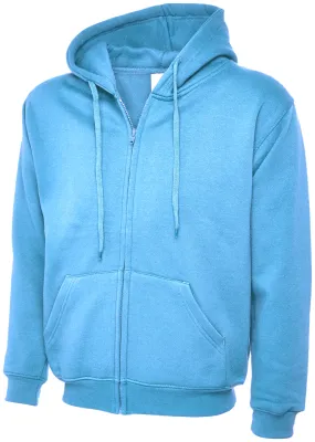 Adults Classic Full Zip Hooded Sweatshirt | Sky