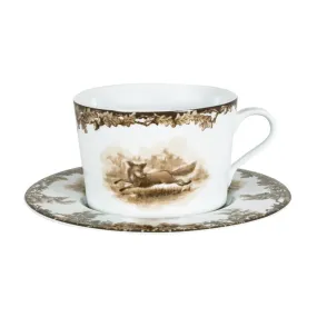 Aiken Hunt Dinnerware Cup & Saucer - Fox