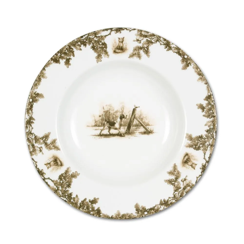 Aiken Hunt Dinnerware Rimmed Soup Bowl - Hound