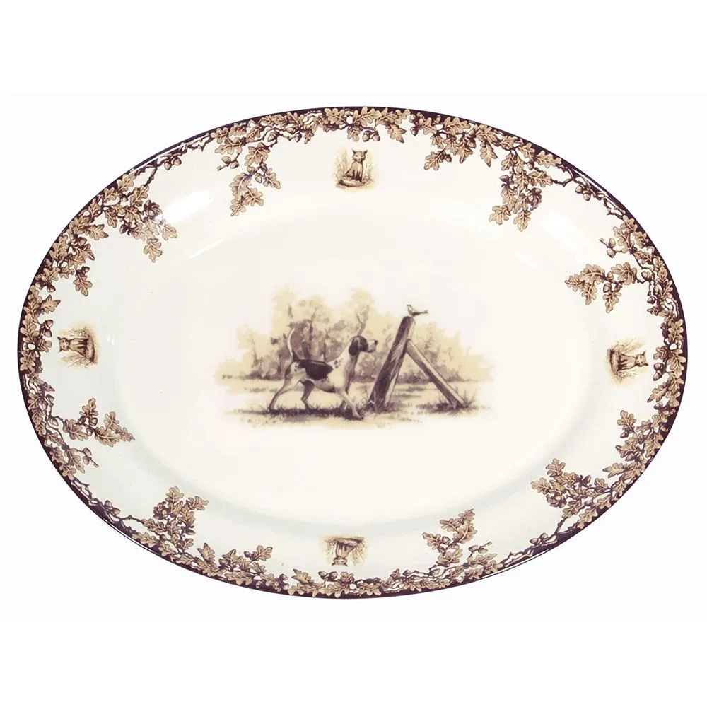 Aiken Hunt Dinnerware Turkey Platter - Hound