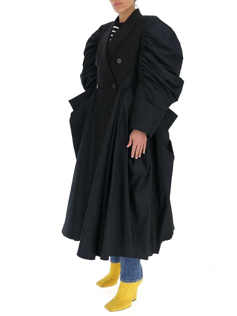 Alexander McQueen Spliced Drape Coat