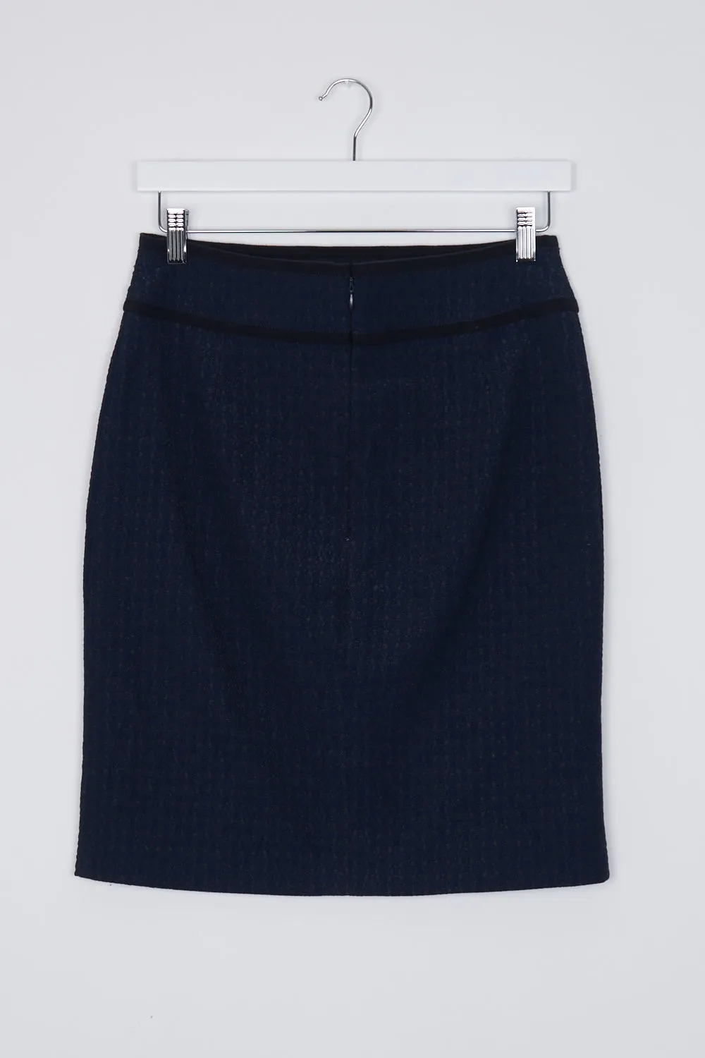 Anna Thomas Navy Patterned Skirt