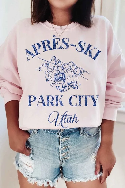 APRES SKI PARK CITY UTAH GRAPHIC SWEATSHIRT