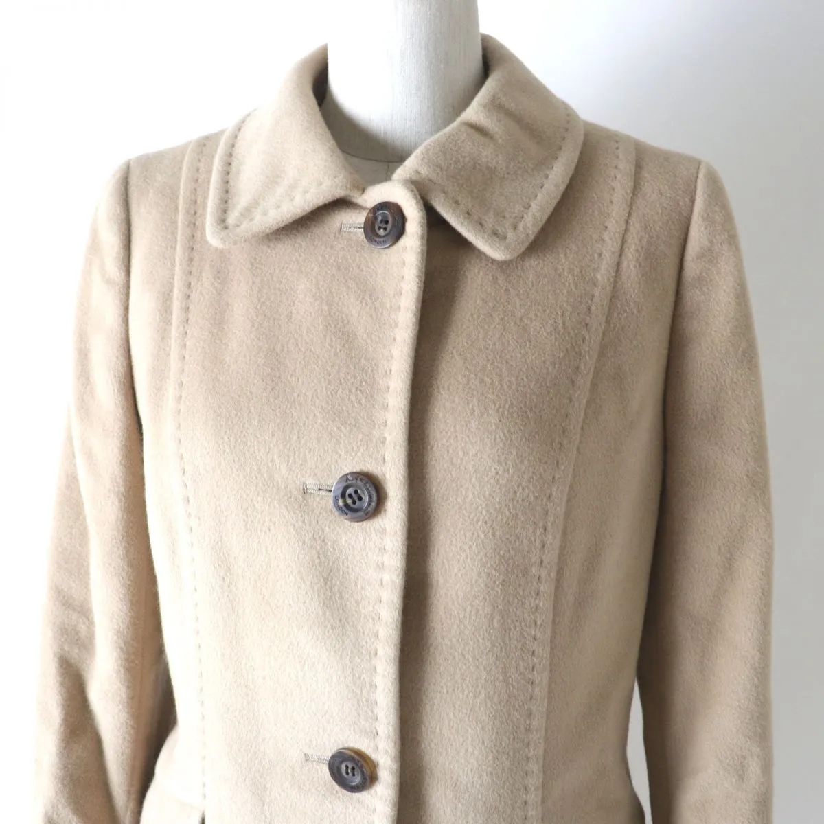 Aquascutum Women's Angora Wool Coat Beige