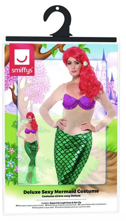 Ariel Womens Deluxe Mermaid Princess Costume