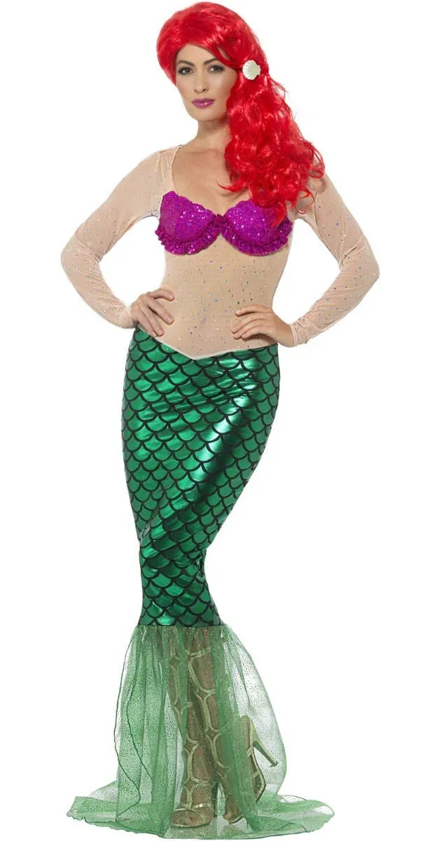 Ariel Womens Deluxe Mermaid Princess Costume