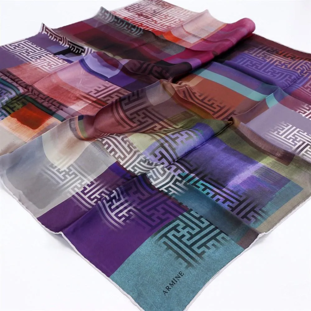 Armine Oregon Vibrant Silk Twill Scarf No. 81