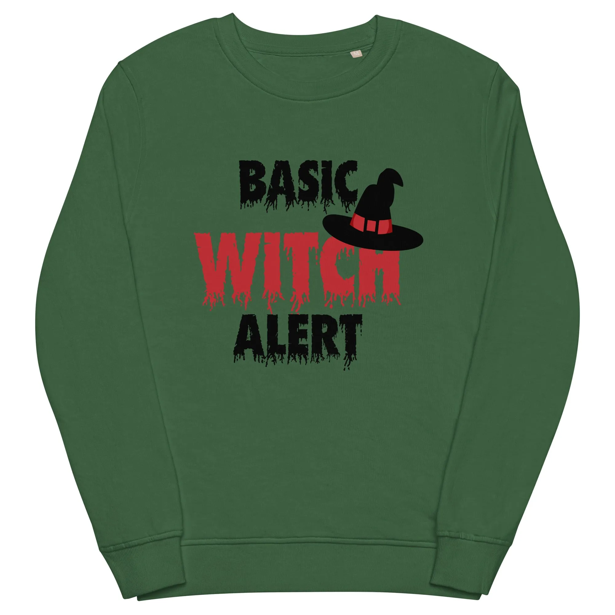 Basic Witch Alert Halloween Graphic Men Organic Sweatshirt