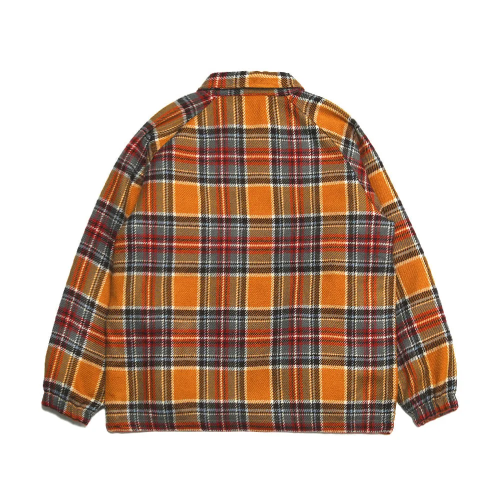 BETTER THAN CHECK ANORAK SHIRT MUSTARD CHECK