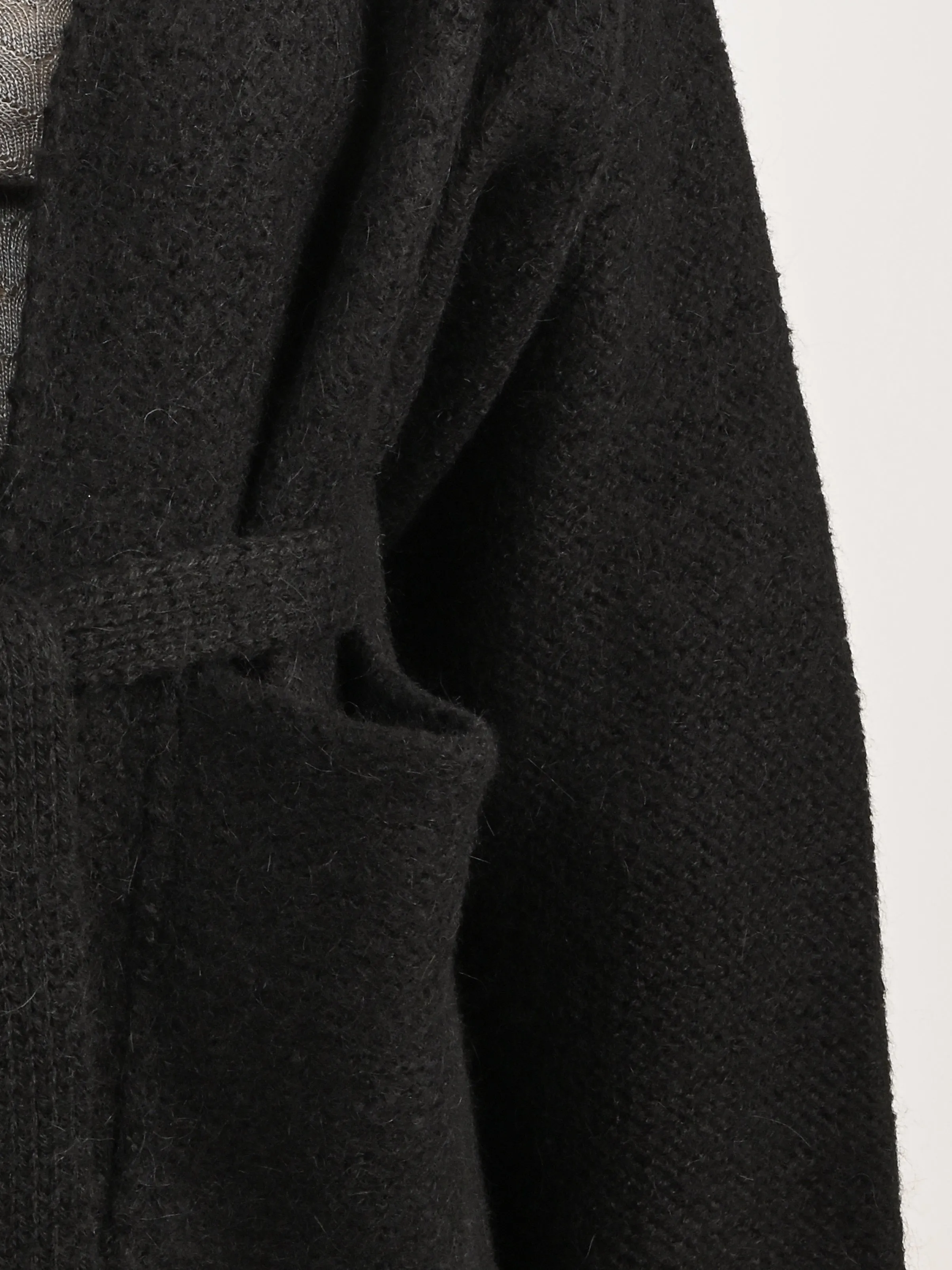 Black Felted Sweater Coat