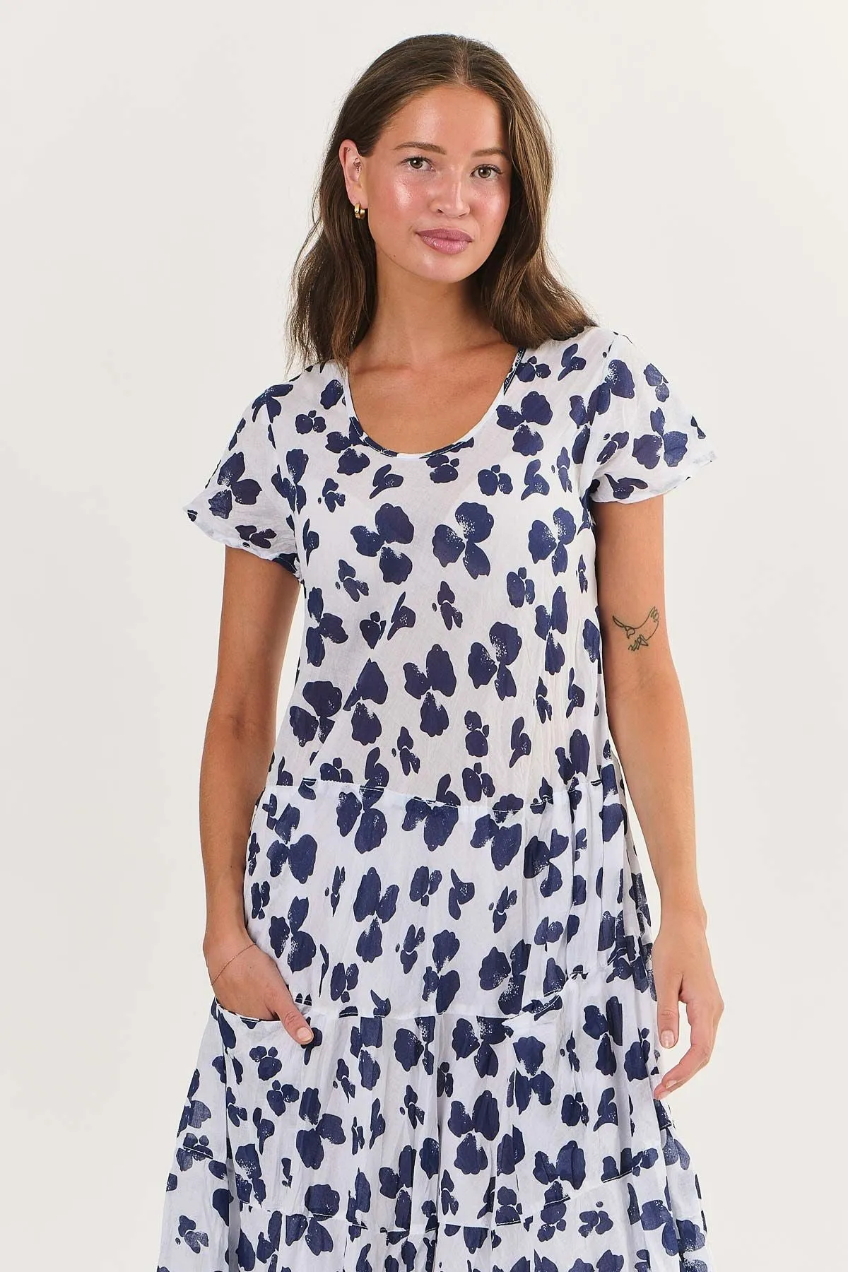 Bluebell Cap Sleeve Cotton Dress