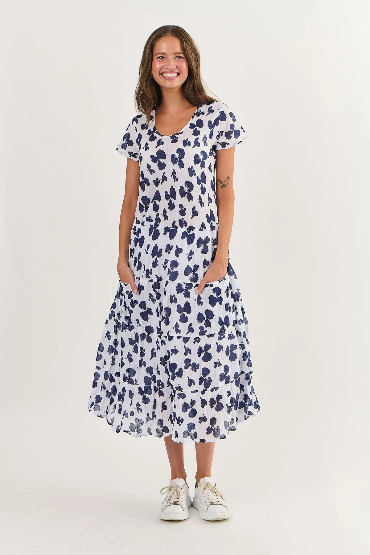 Bluebell Cap Sleeve Cotton Dress