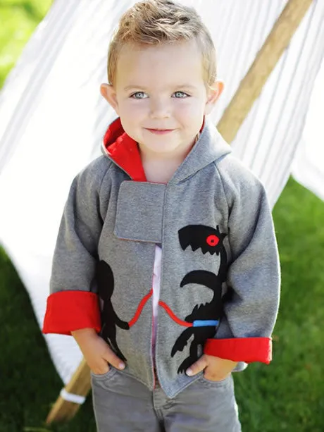 Boys Reversible Hoodie Jacket Sewing Pattern