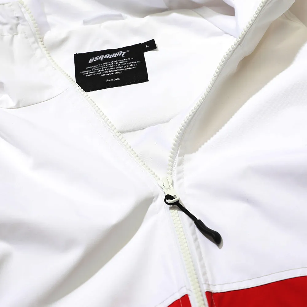 BRT LOGO HOODED JACKET WHITE