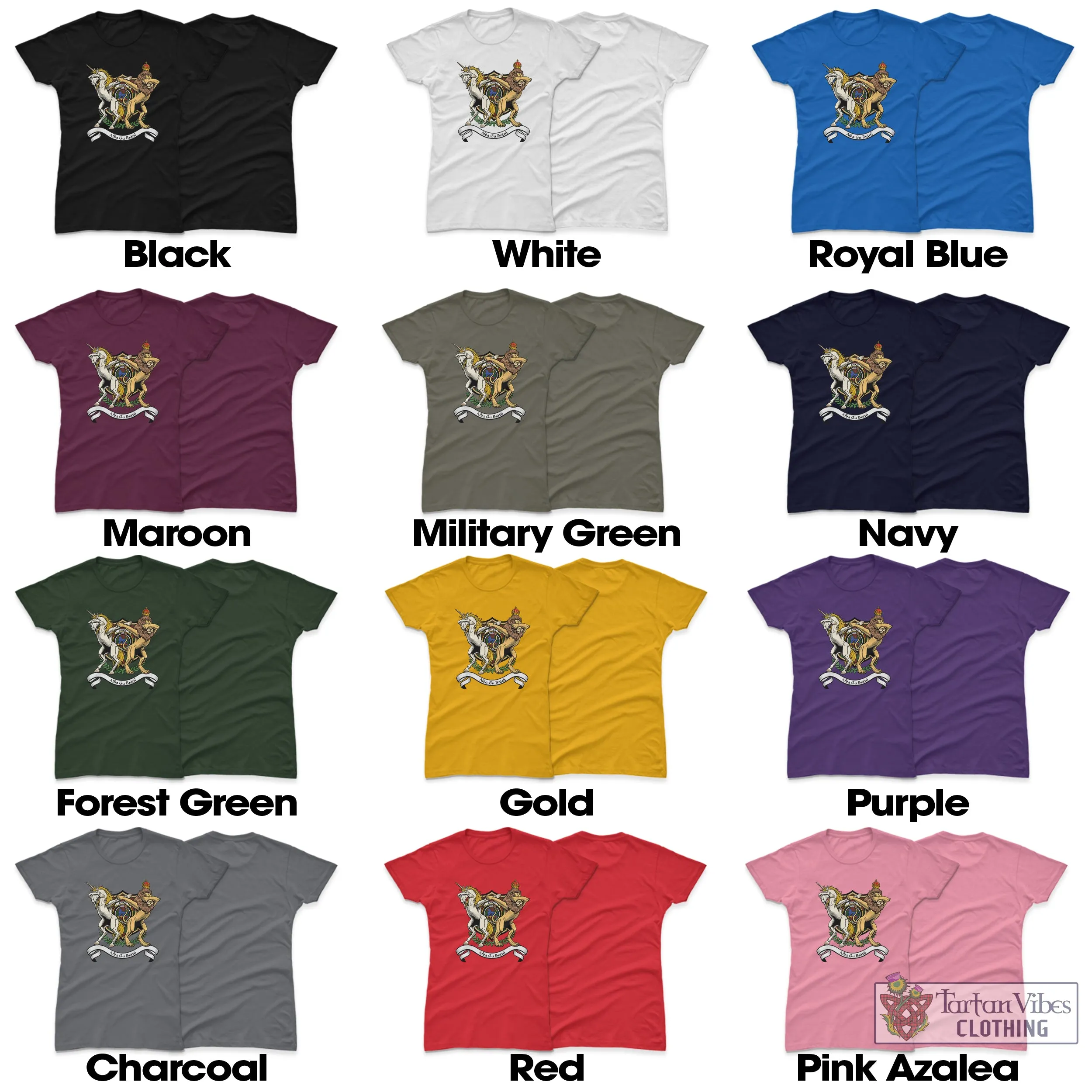 Bruce Hunting Family Crest Cotton Women's T-Shirt with Scotland Royal Coat Of Arm Funny Style