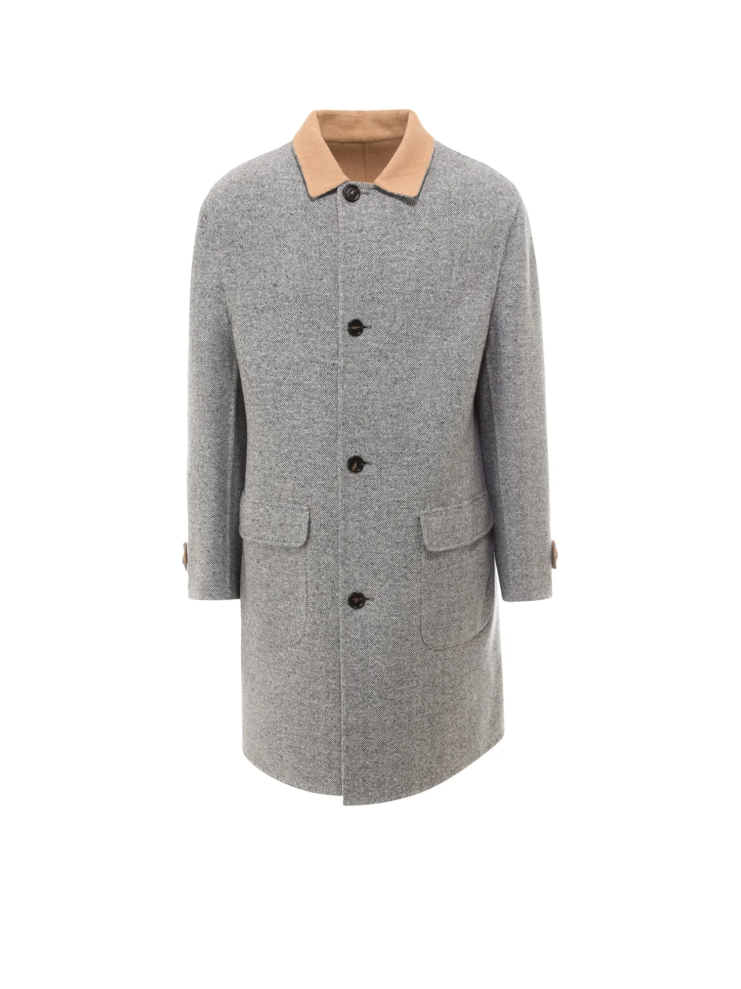 Brunello Cucinelli Single Breasted Reversible Coat