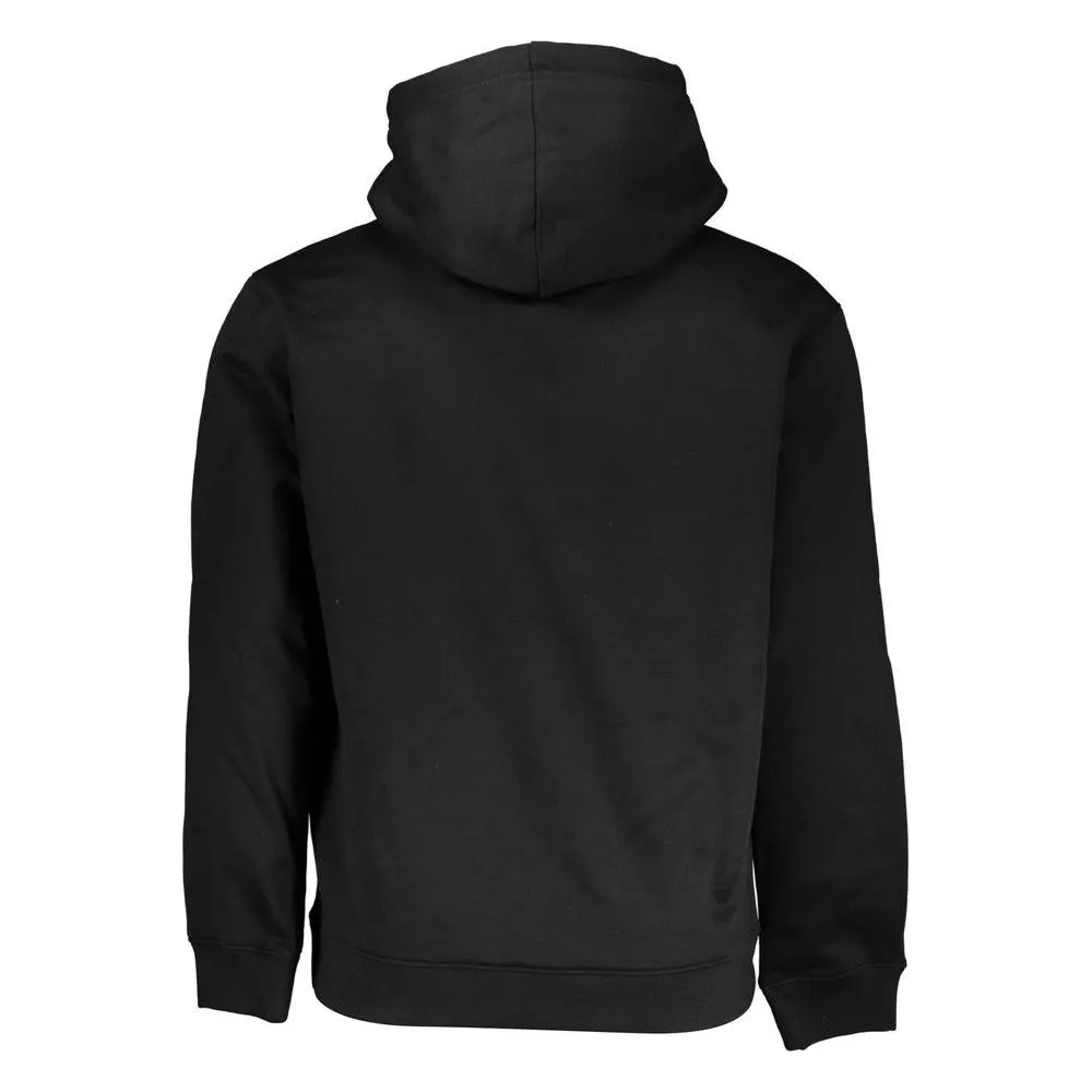 Calvin Klein Sleek Fleece Hooded Sweatshirt in Black