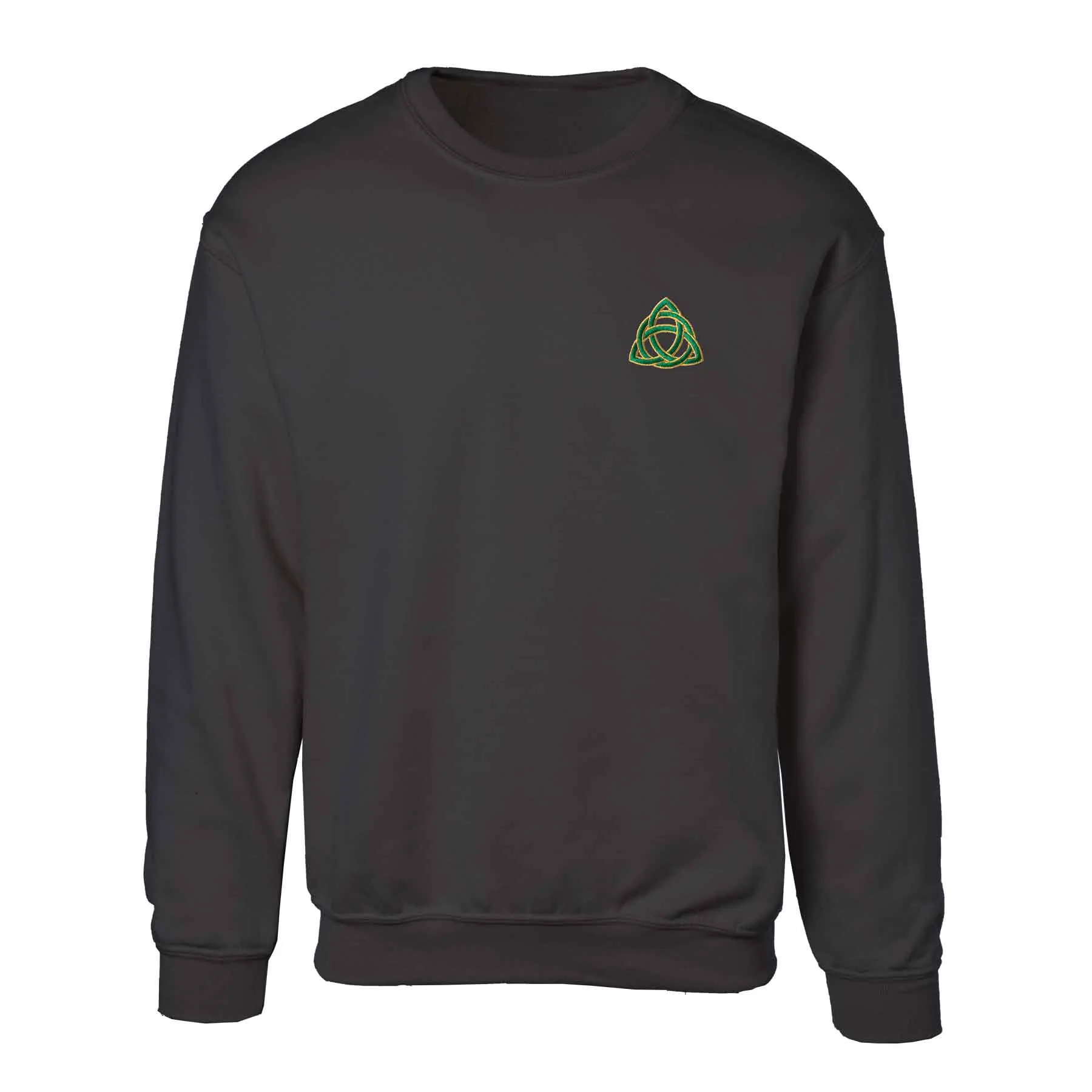 Celtic Trinity Knot Embroidered Personalized Sweatshirt- Black