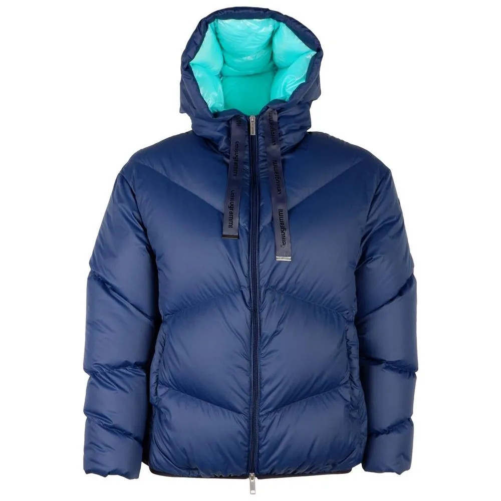 Centogrammi Elegant Blue Feather Down Jacket