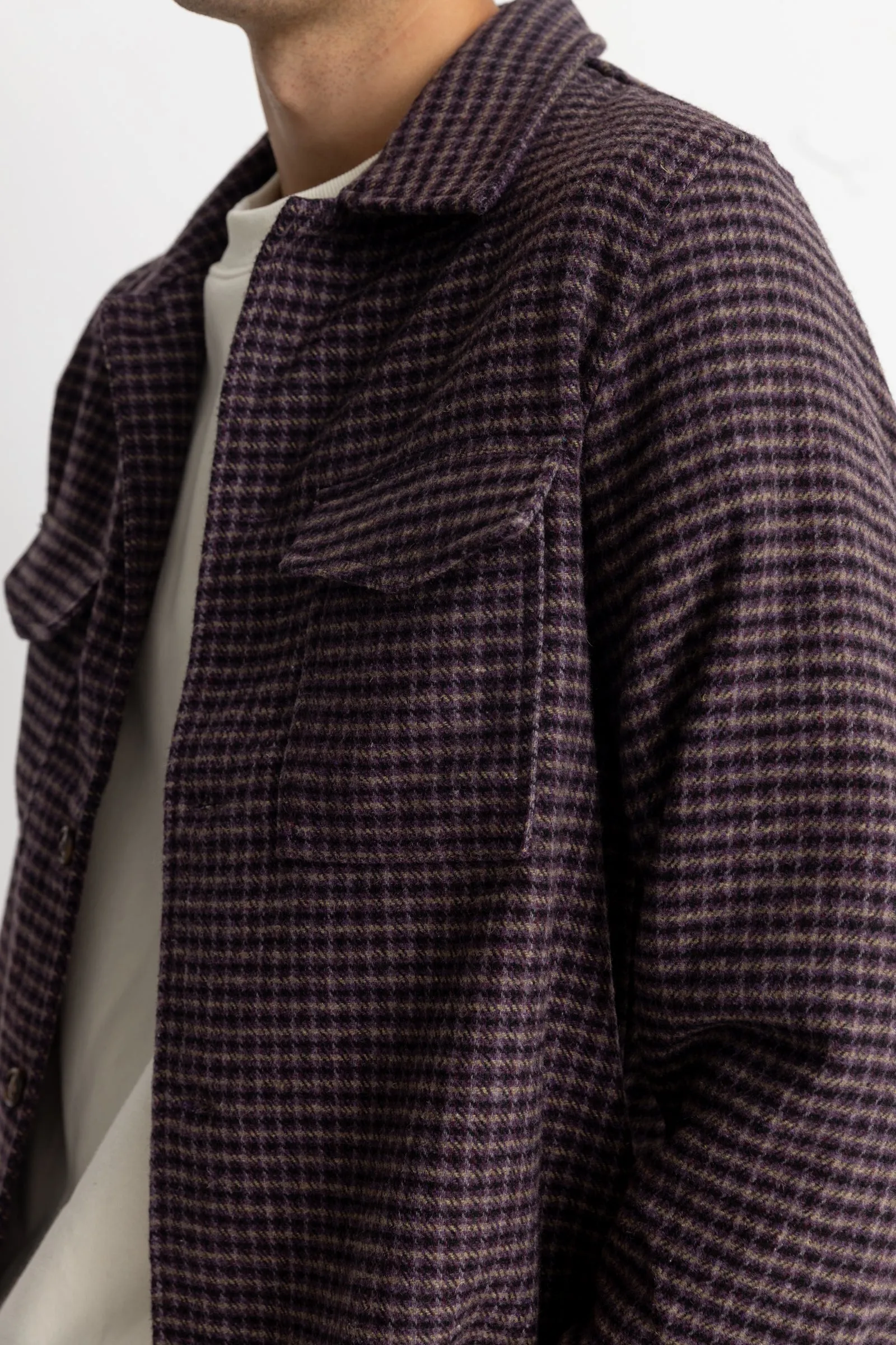 Check Overshirt Plum