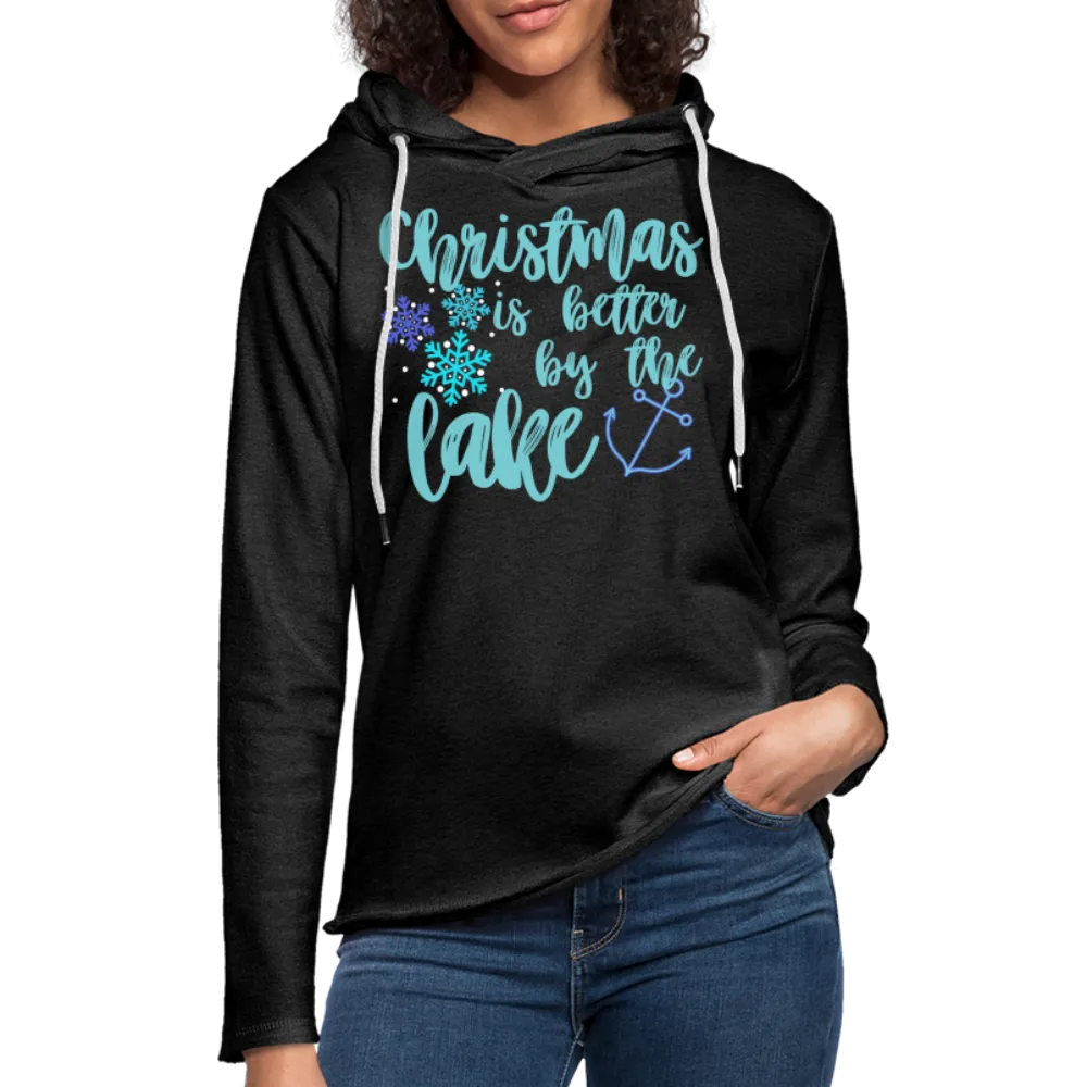 Christmas at the Lake Unisex Lightweight Hoodie, Christmas Sweatshirt