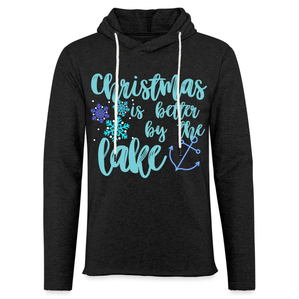 Christmas at the Lake Unisex Lightweight Hoodie, Christmas Sweatshirt