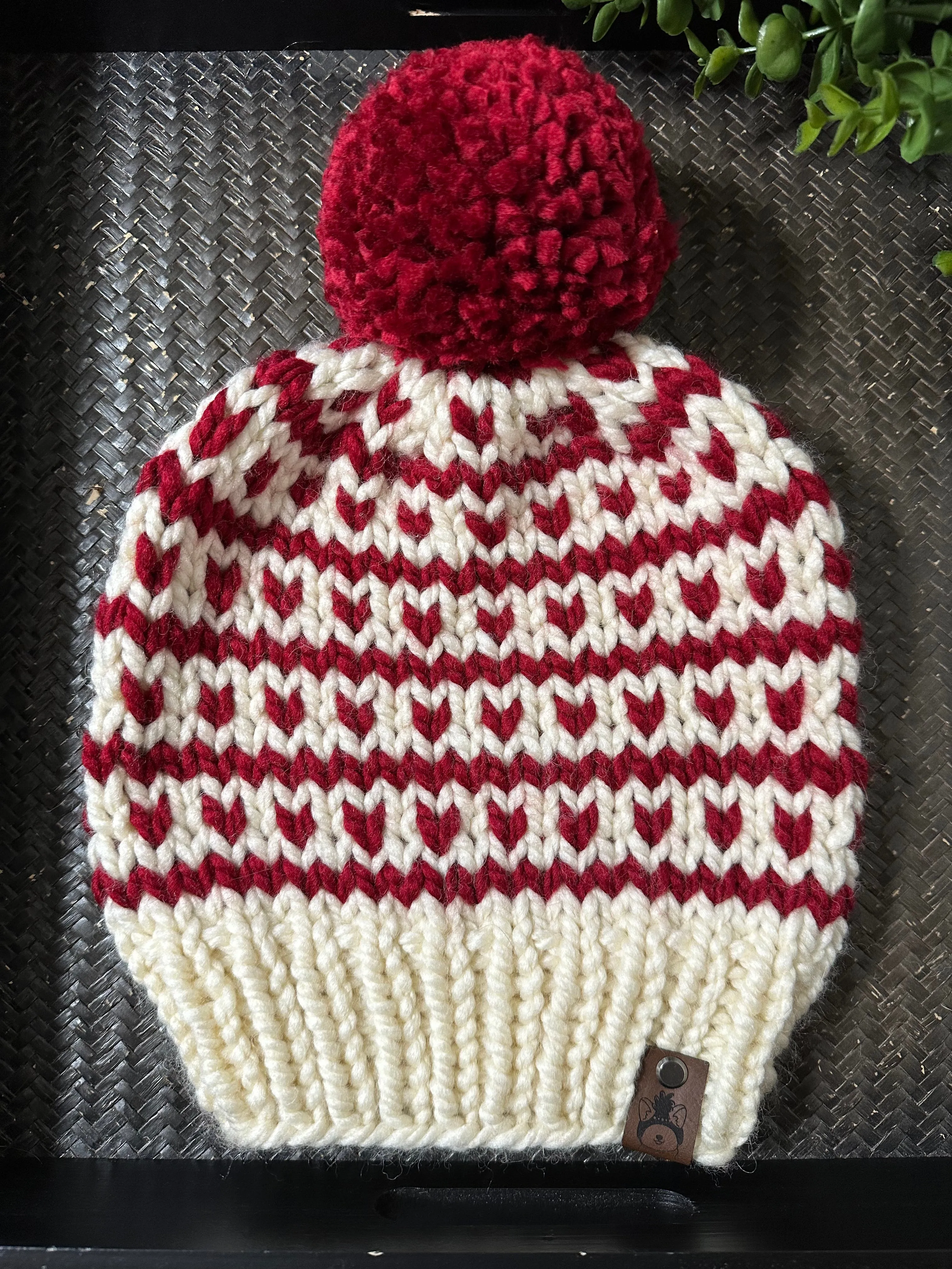 Christmas Heart Knit Beanie