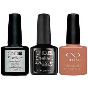 CND - Shellac Xpress5 Combo - Base, Top & Boheme (0.25 oz)