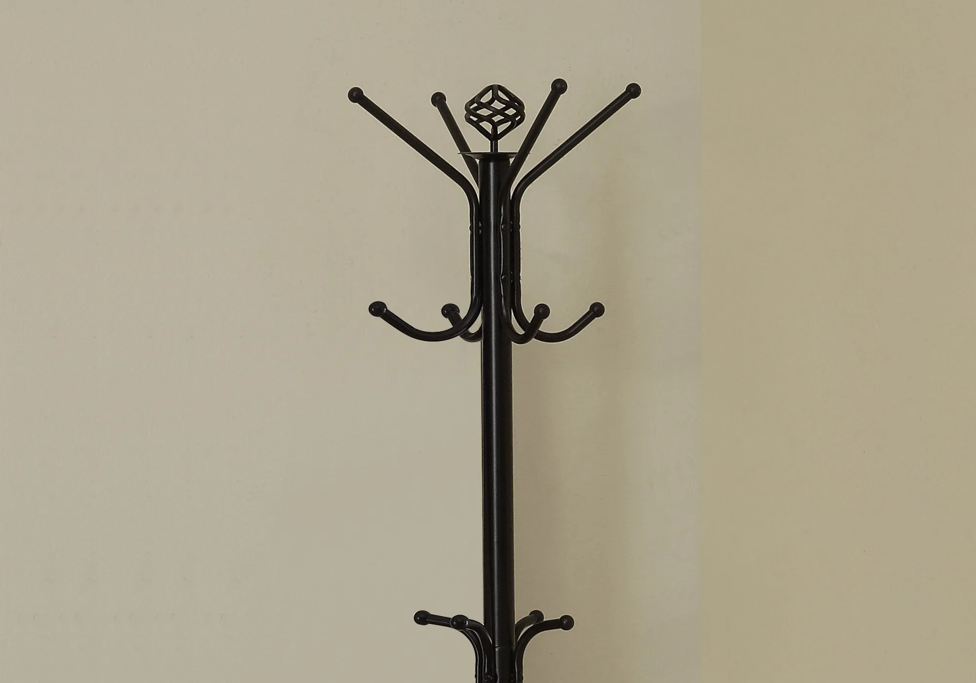 Coat Rack - 70"H / Black Metal