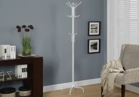 Coat Rack - 70"H / White Metal