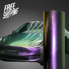 Color Shift Glitter Green Purple Vinyl Wrap