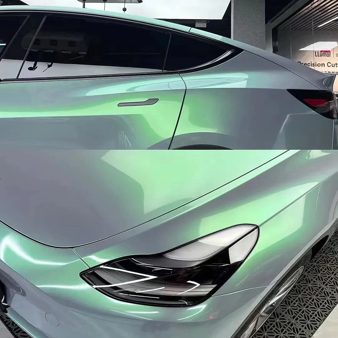 Color Shift Magic Gray Green Vinyl Wrap