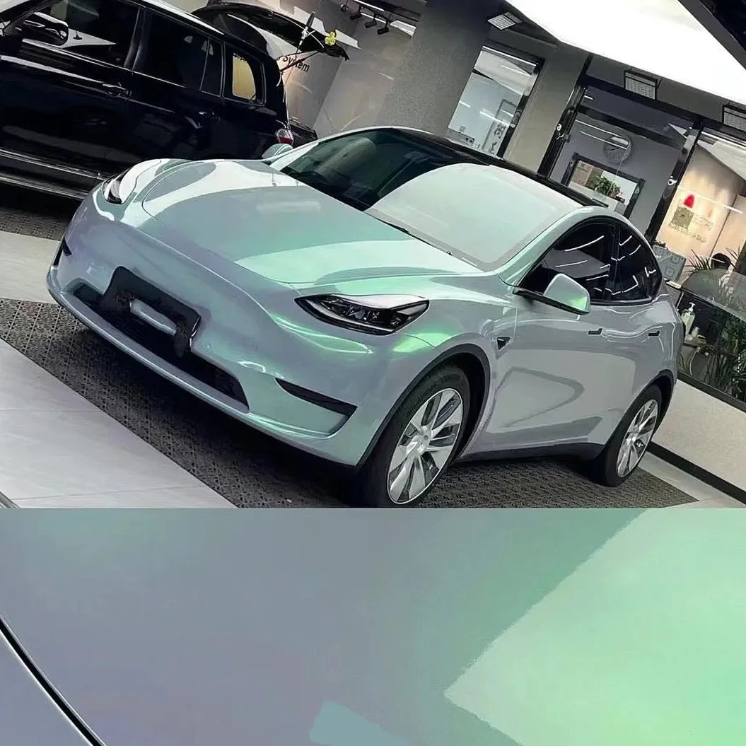 Color Shift Magic Gray Green Vinyl Wrap