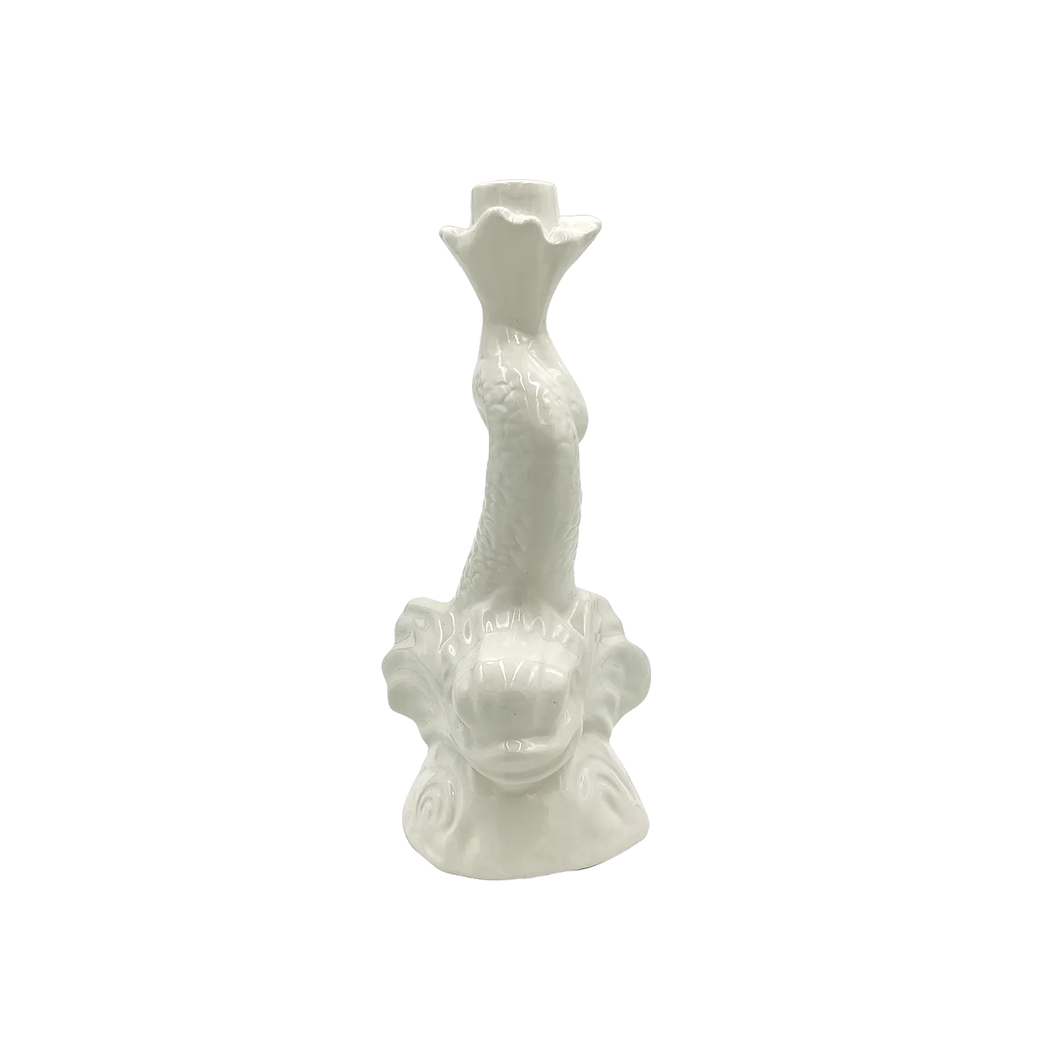 Cream Dolphin Candlestick