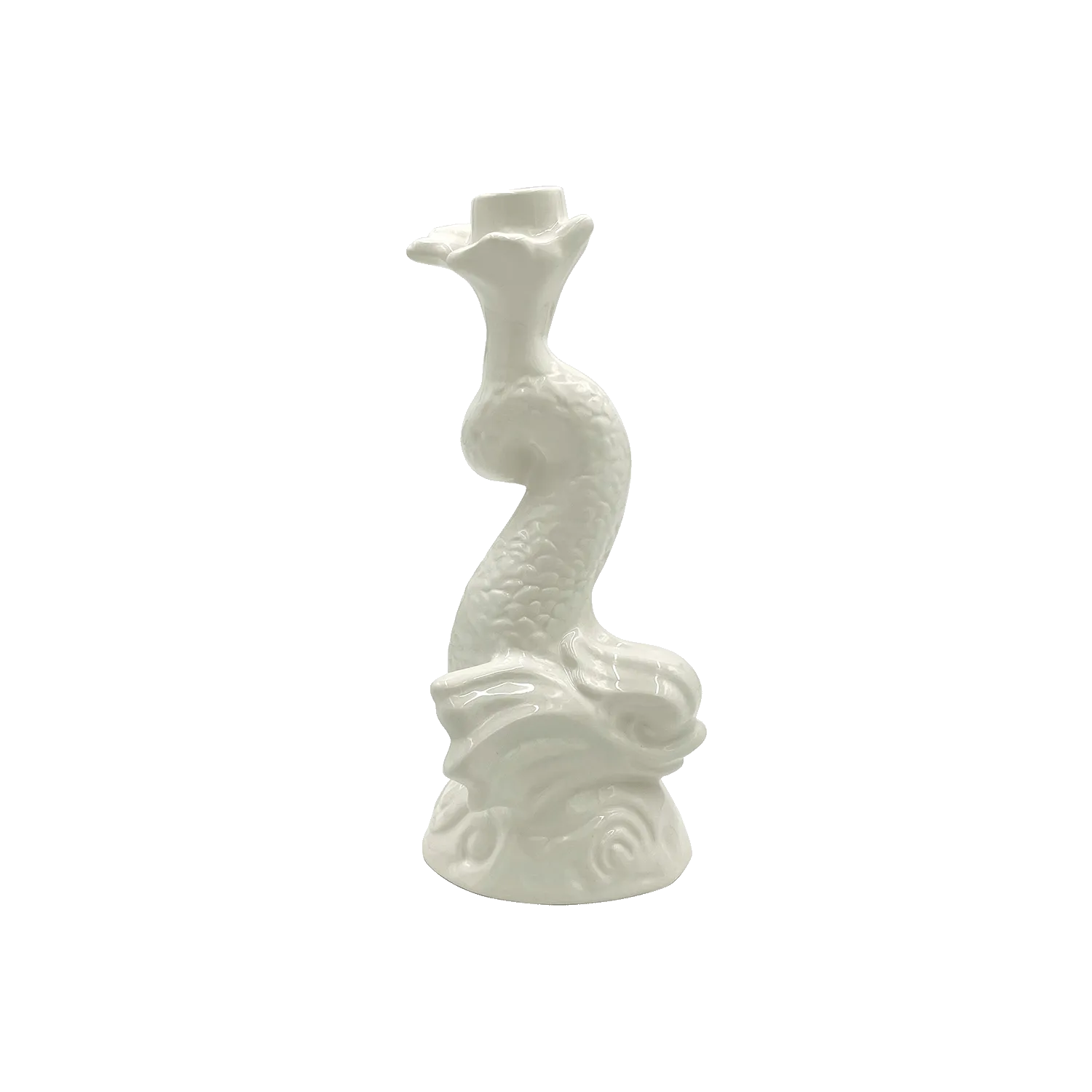 Cream Dolphin Candlestick