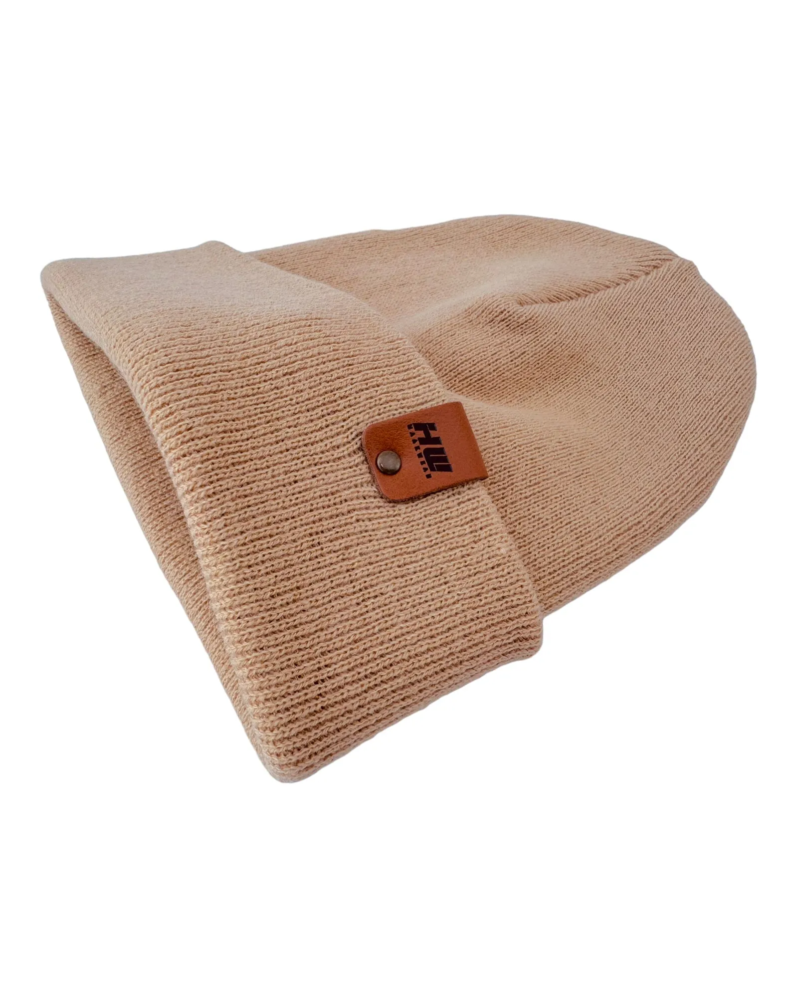 CTD111 HAAKWEAR Knit Cuffed Beanie / Hat - Dune Beige, Made in USA