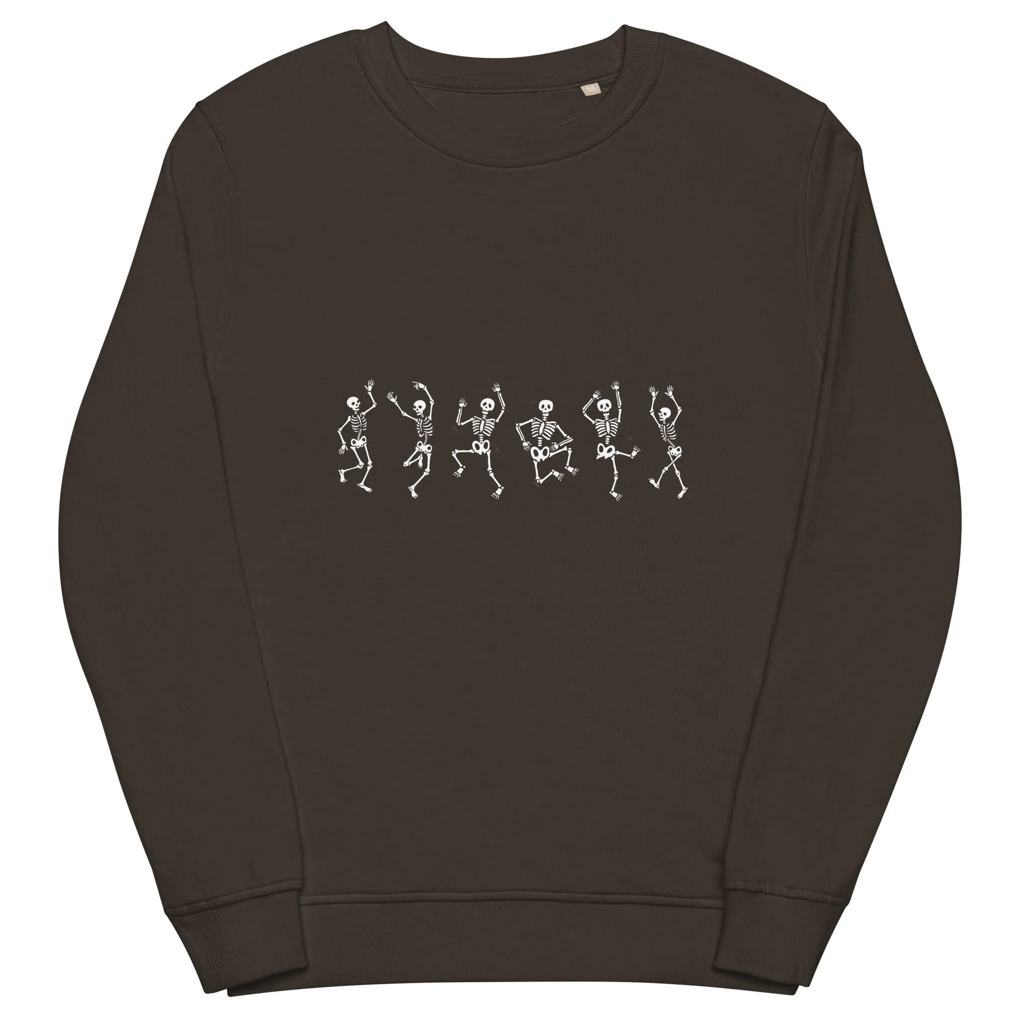 Dancing Skeletons Halloween Graphic Women Organic Sweatshirt