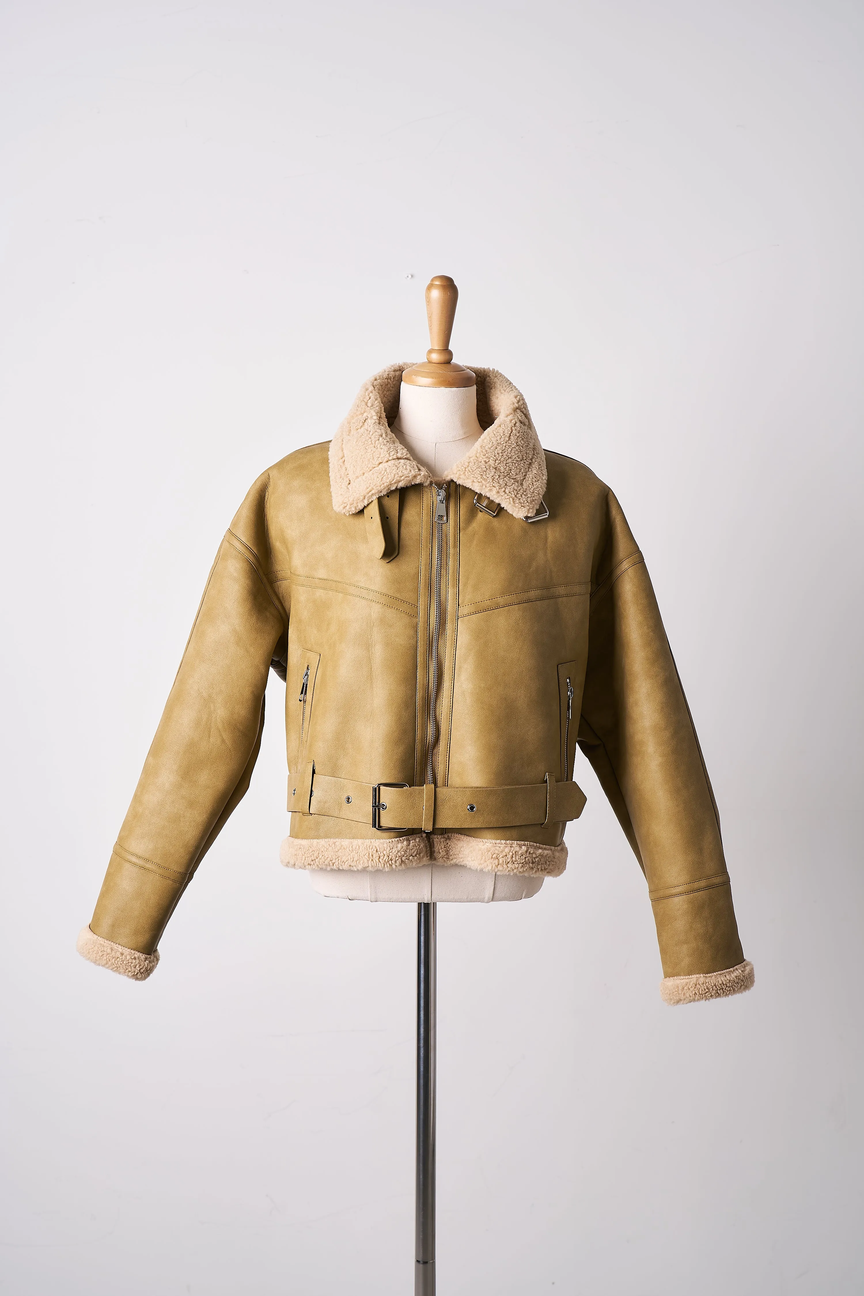 Dilla Faux Shearling Aviator Jacket