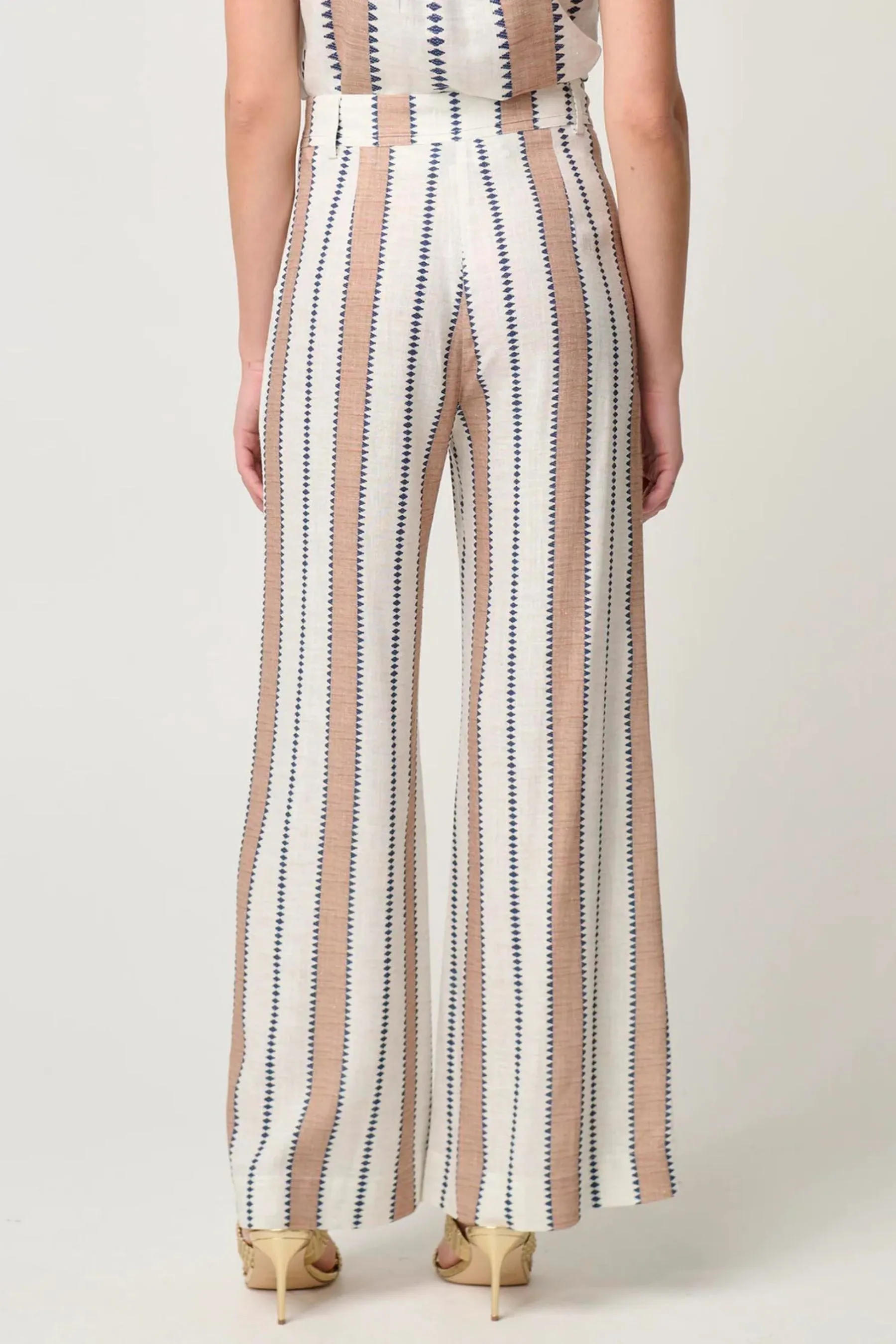 Dynasty Wide Leg Pant | Cayman Stripe