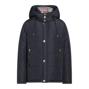 Elegant Blue Aquascutum Jacket with Removable Hood