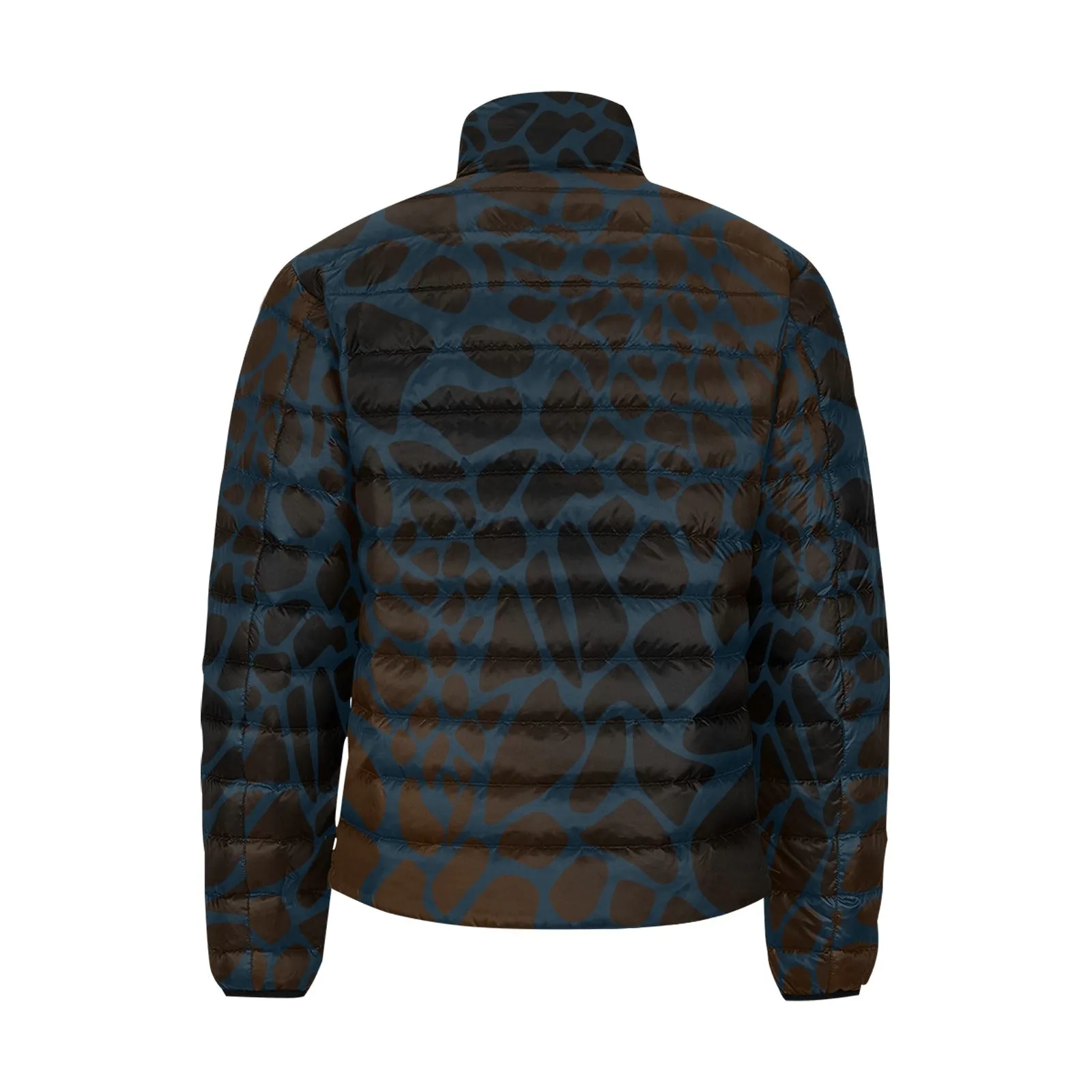 Exotic Ebony Giraffe Lightweight Puffer Jacket