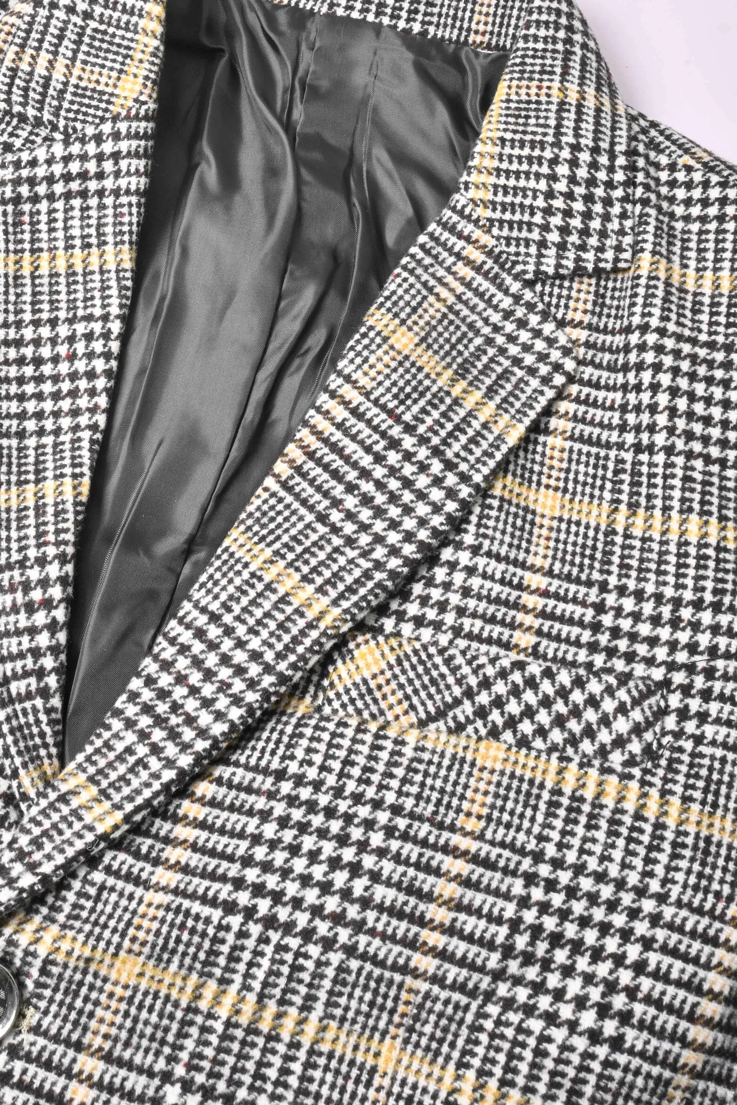 Fashion Men's Gingham Style Winter Blazer