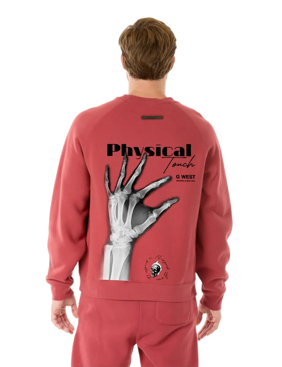 G-West Men's Printed X-Ray Crewneck Sweatshirt