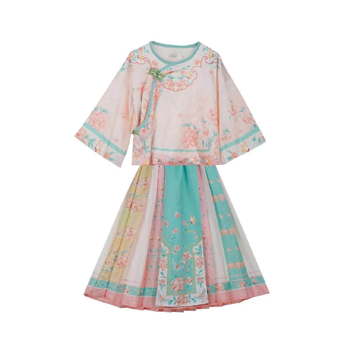 Girls Hanfu Two Piece Cultural Dress Set