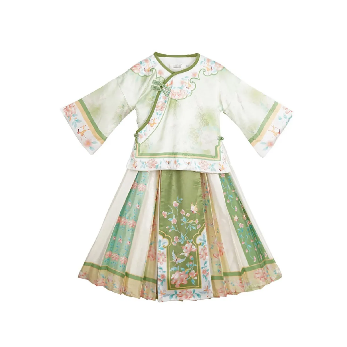 Girls Hanfu Two Piece Cultural Dress Set