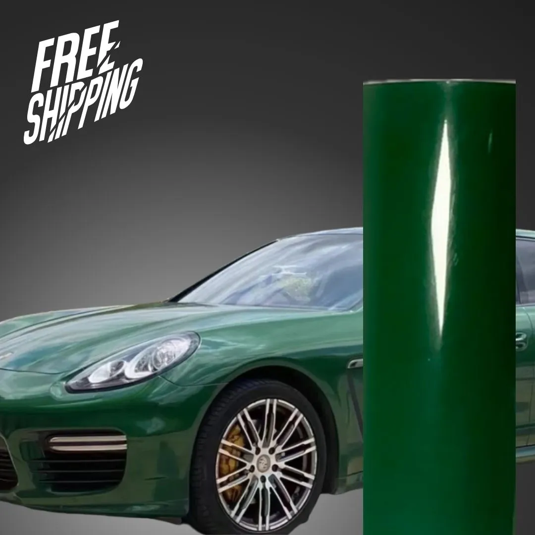 Gloss Vintage Racing Green Car Wrap